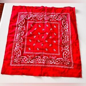 Classic Red Paisley Bandana